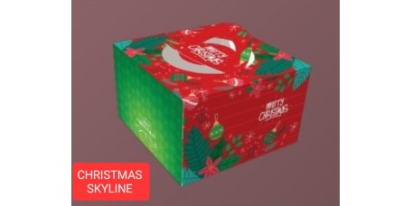 PWW Christmas Handle Cake Box With Window